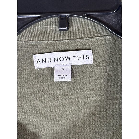 And Now This Mens Slub Collared Polo, Olive, Size S, NWT - Picture 3 of 5